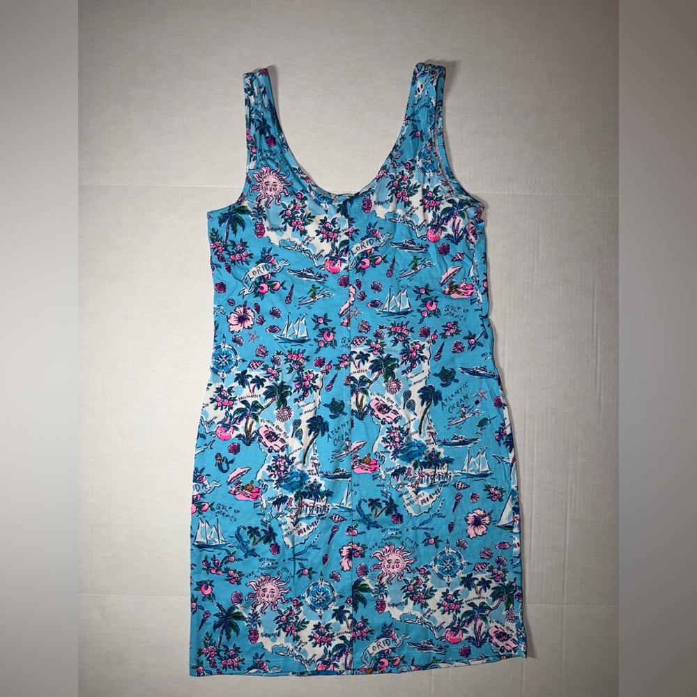 Lilly Pulitzer Blue Floral Mini Dress - Picture 4 of 4